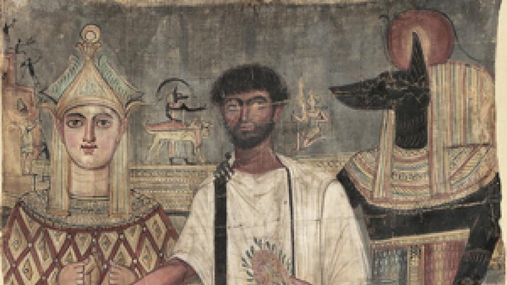 Ptolemaic funerary shroud, Ägyptisches Museum und Papyrussammlung Berlin (NINO Annual Meeting 2023 campaign image)