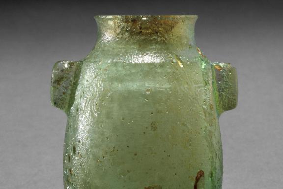 Glass jar belonging to Sargon II, The British Museum, 103783001 (NINO Annual Meeting 2024 campaign image)